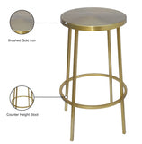 Tyson Iron Counter Stool — 949-C - Gold - 949Gold Infographic
