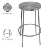 Tyson Iron Counter Stool — 949-C - Silver - 949Silver Infographic