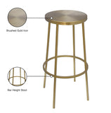 Tyson Iron Bar Stool — 950-C - Gold - 950Gold Infographic