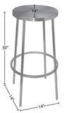 Tyson Iron Bar Stool — 950-C - Silver - 950Silver Dim