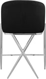 Xavier Velvet Upholstered Counter Stool — 866-C - Black - 866Black-C alternate view 2