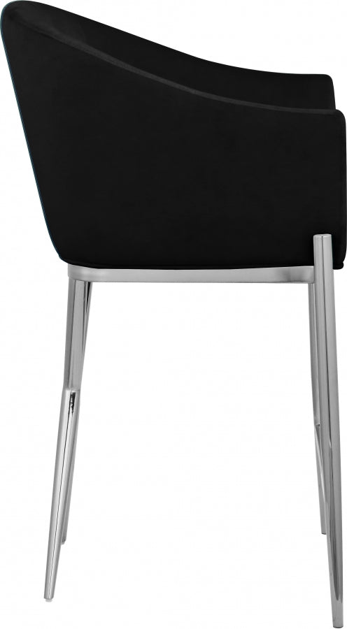Xavier Velvet Upholstered Counter Stool — 866-C - Black - 866Black-C alternate view 4