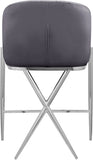 Xavier Velvet Upholstered Counter Stool — 866-C - Grey - 866Grey-C alternate view 2