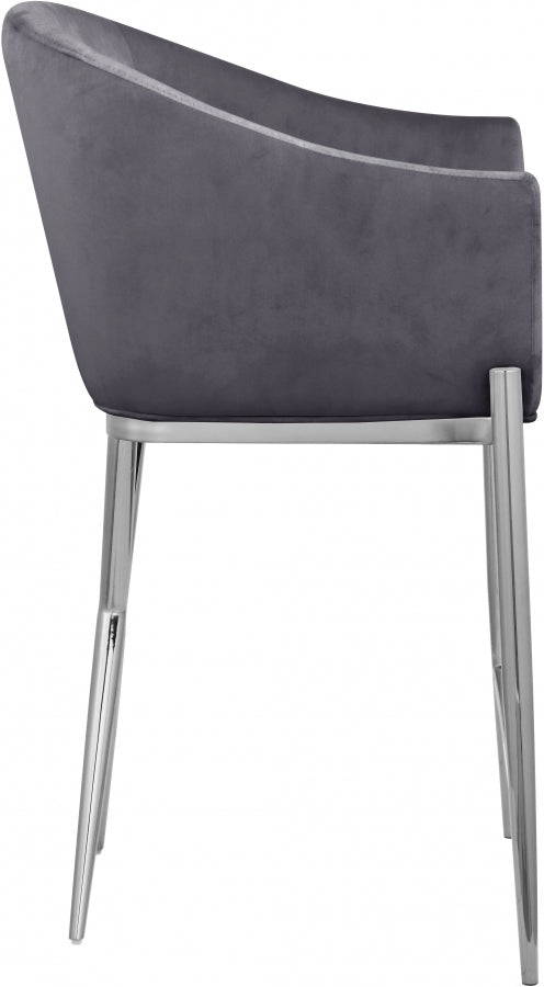 Xavier Velvet Upholstered Counter Stool — 866-C - Grey - 866Grey-C alternate view 4