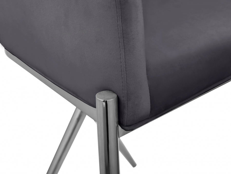 Xavier Velvet Upholstered Counter Stool — 866-C - Grey - 866Grey-C alternate view 5