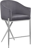 Xavier Velvet Upholstered Counter Stool — 866-C - Grey - 866Grey-C