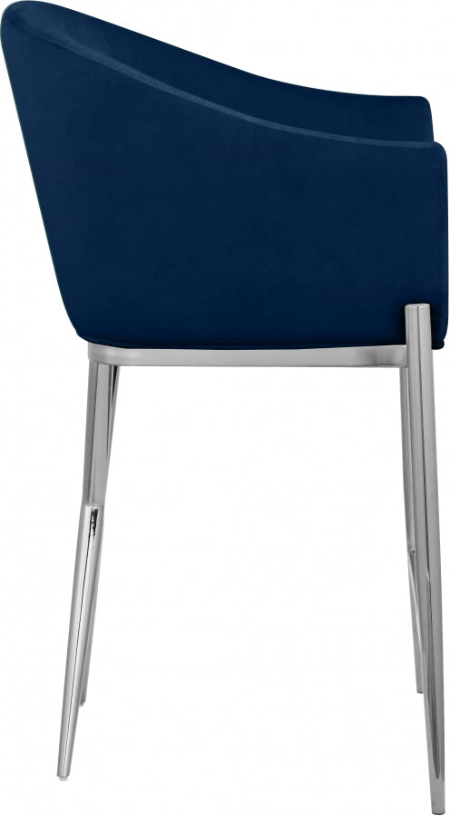 Xavier Velvet Upholstered Counter Stool — 866-C - Blue - 866Navy-C alternate view 4