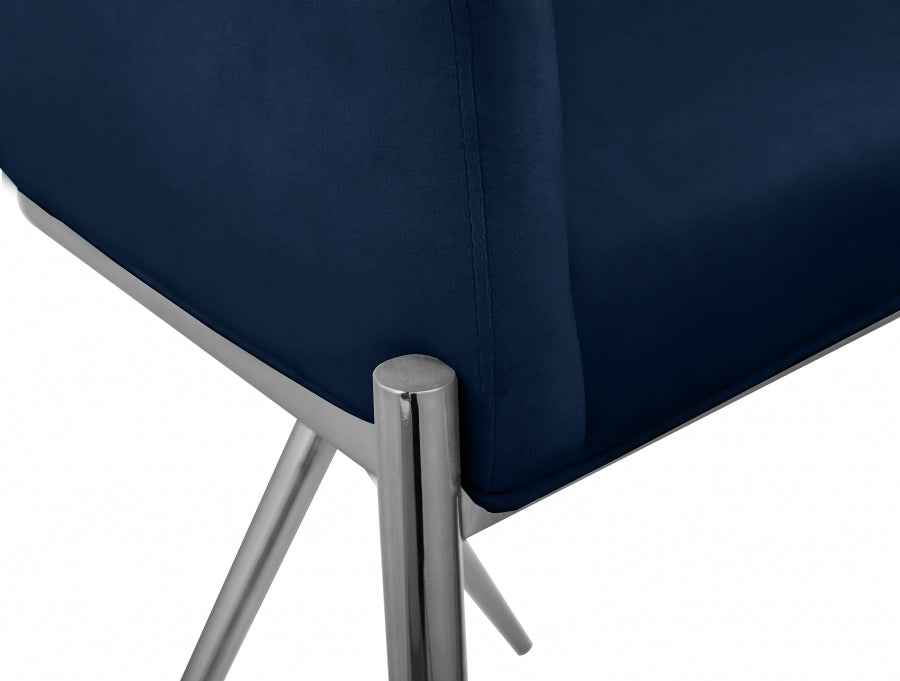 Xavier Velvet Upholstered Counter Stool — 866-C - Blue - 866Navy-C alternate view 5