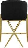 Xavier Velvet Upholstered Counter Stool — 867-C - Black - 867Black-C alternate view 2