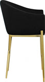 Xavier Velvet Upholstered Counter Stool — 867-C - Black - 867Black-C alternate view 4