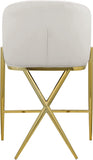 Xavier Velvet Upholstered Counter Stool — 867-C - Cream - 867Cream-C alternate view 2