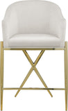 Xavier Velvet Upholstered Counter Stool — 867-C - Cream - 867Cream-C alternate view 3