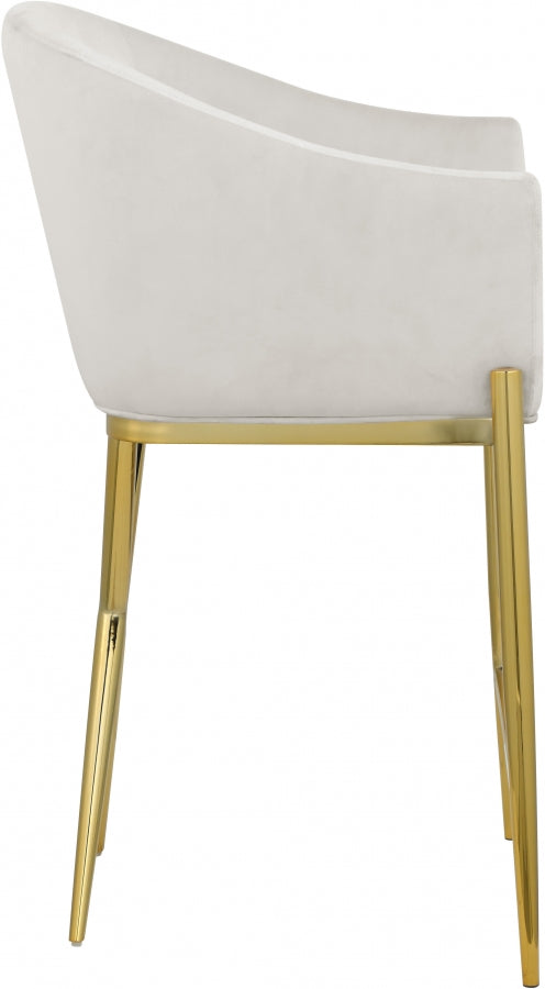 Xavier Velvet Upholstered Counter Stool — 867-C - Cream - 867Cream-C alternate view 4