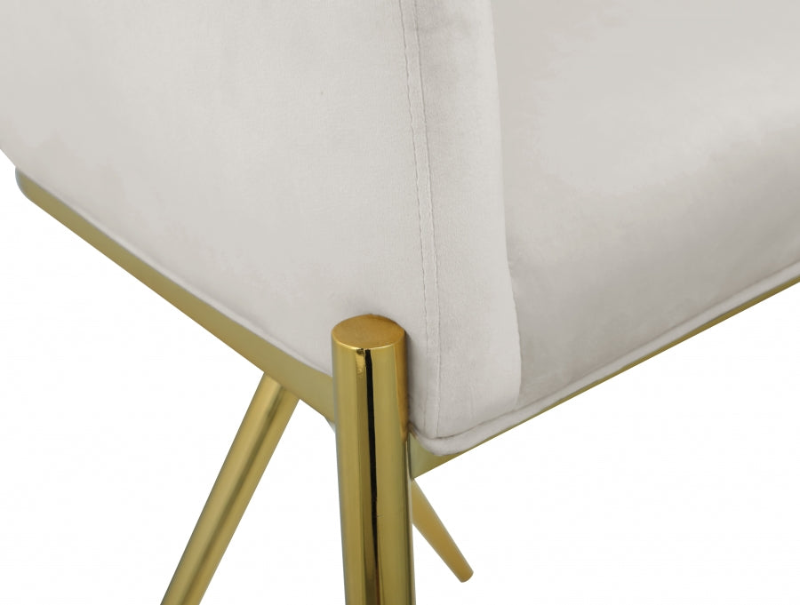 Xavier Velvet Upholstered Counter Stool — 867-C - Cream - 867Cream-C alternate view 5