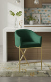 Xavier Velvet Upholstered Counter Stool — 867-C - Green - 867Green-C alternate view 1