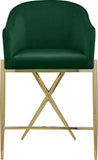 Xavier Velvet Upholstered Counter Stool — 867-C - Green - 867Green-C alternate view 3