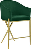 Xavier Velvet Upholstered Counter Stool — 867-C - Green - 867Green-C