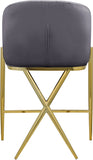 Xavier Velvet Upholstered Counter Stool — 867-C - Grey - 867Grey-C alternate view 2