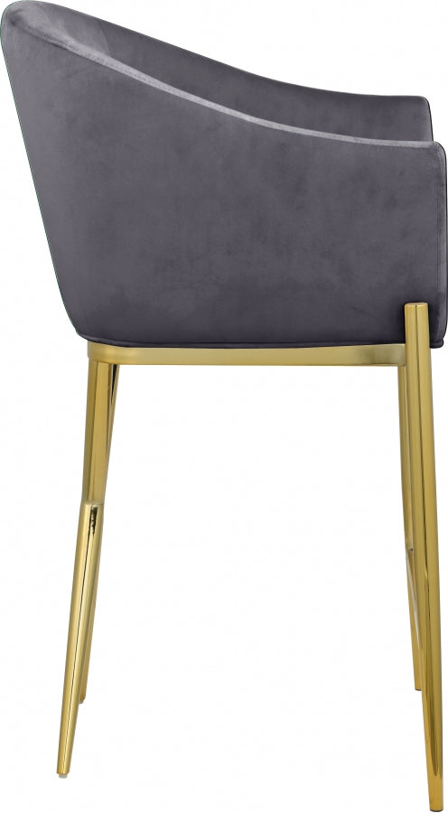 Xavier Velvet Upholstered Counter Stool — 867-C - Grey - 867Grey-C alternate view 4
