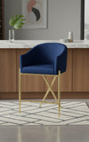 Xavier Velvet Upholstered Counter Stool — 867-C - Blue - 867Navy-C alternate view 1