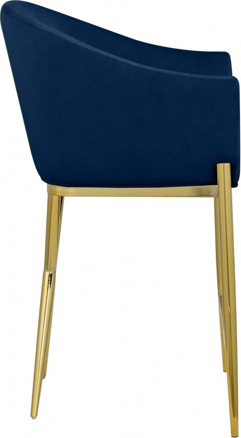 Xavier Velvet Upholstered Counter Stool — 867-C - Blue - 867Navy-C alternate view 4