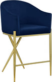 Xavier Velvet Upholstered Counter Stool — 867-C - Blue - 867Navy-C