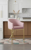 Xavier Velvet Upholstered Counter Stool — 867-C - Pink - 867Pink-C alternate view 1