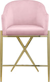 Xavier Velvet Upholstered Counter Stool — 867-C - Pink - 867Pink-C alternate view 3