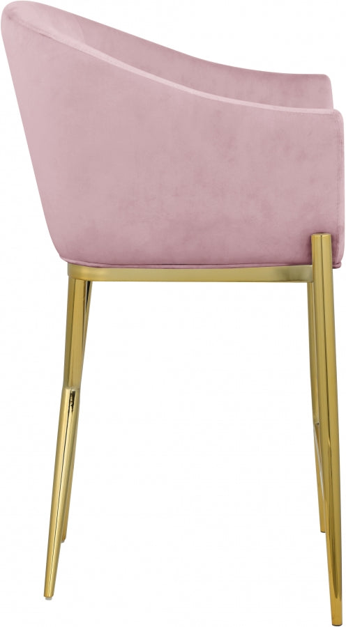 Xavier Velvet Upholstered Counter Stool — 867-C - Pink - 867Pink-C alternate view 4