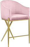 Xavier Velvet Upholstered Counter Stool — 867-C - Pink - 867Pink-C