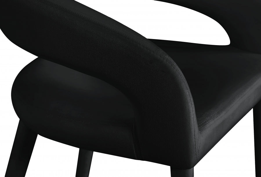 Destiny Velvet Upholstered Stool — 540-C - Black - 540Black-C alternate view 5