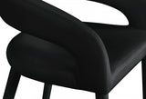 Destiny Velvet Upholstered Stool — 540-C - Black - 540Black-C alternate view 5