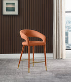Destiny Velvet Upholstered Stool — 540-C - Cognac - 540Cognac-C alternate view 1