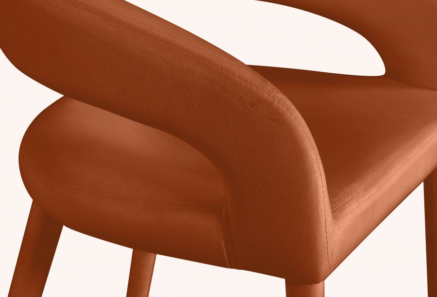 Destiny Velvet Upholstered Stool — 540-C - Cognac - 540Cognac-C alternate view 5