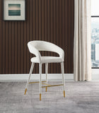 Destiny Velvet Upholstered Stool — 540-C - Cream - 540Cream-C alternate view 1