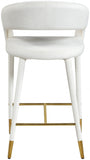 Destiny Velvet Upholstered Stool — 540-C - Cream - 540Cream-C alternate view 2
