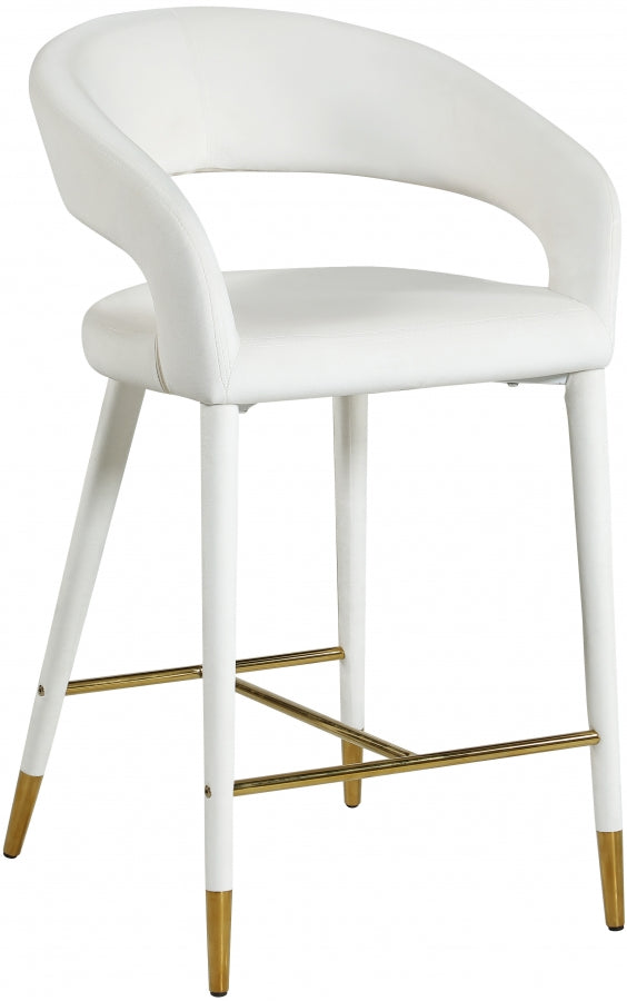 Destiny Velvet Upholstered Stool — 540-C - Cream - 540Cream-C