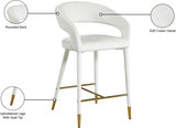 Destiny Velvet Upholstered Stool — 540-C - Cream - 540Cream-C Infographic
