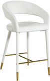 Destiny Velvet Upholstered Stool — 540-C - Cream - 540Cream-C