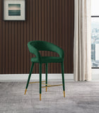 Destiny Velvet Upholstered Stool — 540-C - Green - 540Green-C alternate view 1