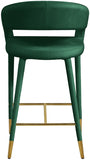 Destiny Velvet Upholstered Stool — 540-C - Green - 540Green-C alternate view 2