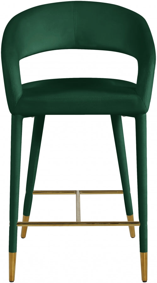 Destiny Velvet Upholstered Stool — 540-C - Green - 540Green-C alternate view 3