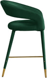 Destiny Velvet Upholstered Stool — 540-C - Green - 540Green-C alternate view 4