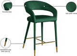 Destiny Velvet Upholstered Stool — 540-C - Green - 540Green-C Infographic