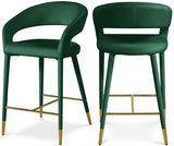 Destiny Velvet Upholstered Stool — 540-C - Green - 540Green-C Double Chair