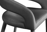 Destiny Velvet Upholstered Stool — 540-C - Grey - 540Grey-C alternate view 5