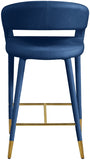 Destiny Velvet Upholstered Stool — 540-C - Blue - 540Navy-C alternate view 2