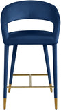 Destiny Velvet Upholstered Stool — 540-C - Blue - 540Navy-C alternate view 3