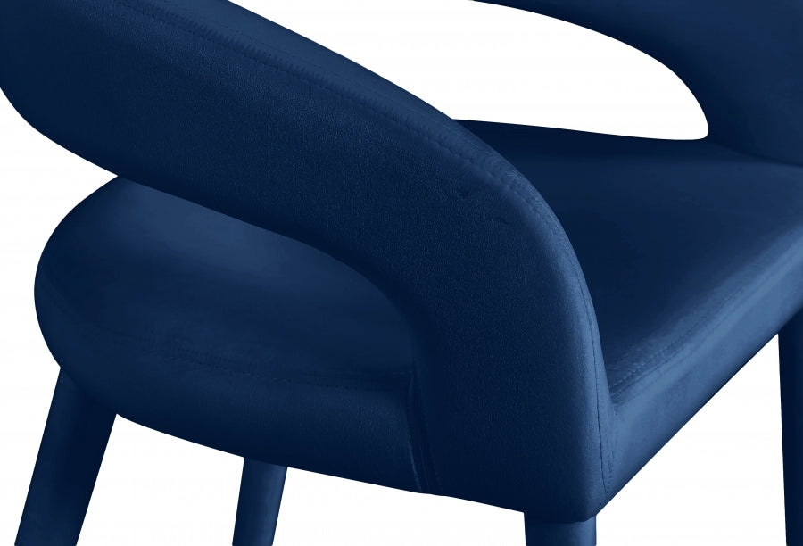 Destiny Velvet Upholstered Stool — 540-C - Blue - 540Navy-C alternate view 5