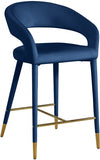 Destiny Velvet Upholstered Stool — 540-C - Blue - 540Navy-C